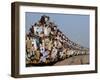 Pakistani Sunni Muslims Return Back to their Homes after Attending an Annual Religious Congregation-null-Framed Photographic Print