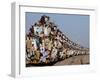 Pakistani Sunni Muslims Return Back to their Homes after Attending an Annual Religious Congregation-null-Framed Photographic Print