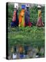 Pakistani Women Walking Home after Collecting Fresh Water on the Outskirts of Islamabad-null-Stretched Canvas