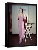 PAL JOEY, 1957 directed by GEORGE SIDNEY On the set, Kim Novak (photo)-null-Framed Stretched Canvas