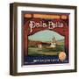 Pala Bells Brand - Bryn Mawr, California - Citrus Crate Label-Lantern Press-Framed Art Print