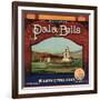 Pala Bells Brand - Bryn Mawr, California - Citrus Crate Label-Lantern Press-Framed Art Print