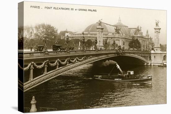 Palace and Alexander Bridge, Paris, France-null-Stretched Canvas