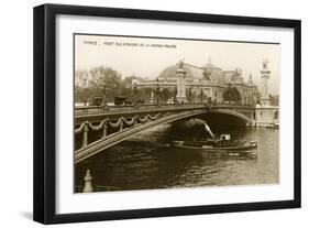 Palace and Alexander Bridge, Paris, France-null-Framed Art Print