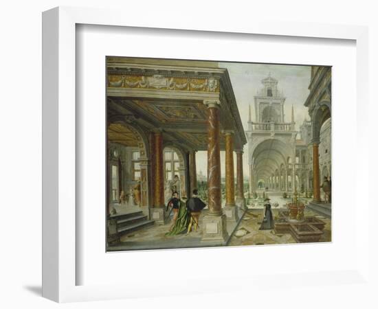 Palace Architecture with Pedestrians, 1596-Hans Vredeman de Vries-Framed Giclee Print