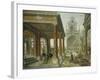 Palace Architecture with Pedestrians, 1596-Hans Vredeman de Vries-Framed Giclee Print