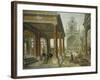 Palace Architecture with Pedestrians, 1596-Hans Vredeman de Vries-Framed Giclee Print