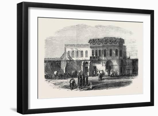 Palace at Alexandria to Be Used as the Office for the Transit of British Troops Egypt 1867-null-Framed Giclee Print