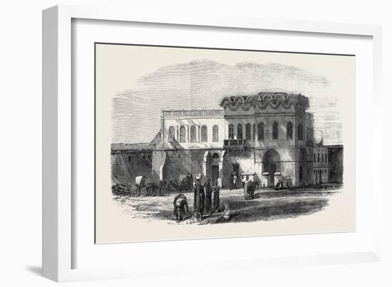 Palace at Alexandria to Be Used as the Office for the Transit of British Troops Egypt 1867-null-Framed Giclee Print