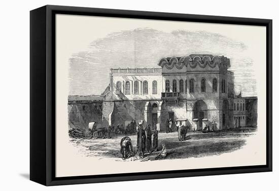 Palace at Alexandria to Be Used as the Office for the Transit of British Troops Egypt 1867-null-Framed Stretched Canvas