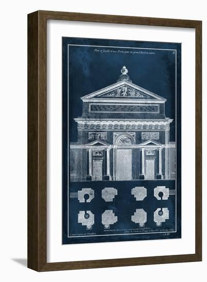 Palace Facade Blueprint I-Vision Studio-Framed Art Print