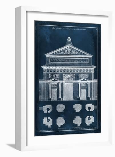 Palace Facade Blueprint I-Vision Studio-Framed Art Print