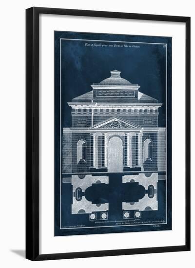 Palace Facade Blueprint II-Vision Studio-Framed Art Print