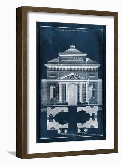 Palace Facade Blueprint II-Vision Studio-Framed Art Print