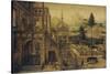 Palace Gardens with Poor Lazarus-Hans Vredeman de Vries-Stretched Canvas