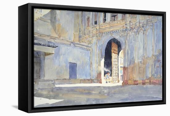 Palace Gate, Gujarat-Lucy Willis-Framed Stretched Canvas