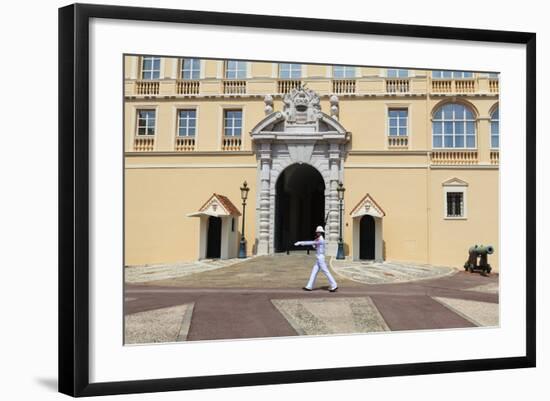 Palace Guard, Palais Princier, Monaco-Ville, Monaco, Europe-Amanda Hall-Framed Photographic Print