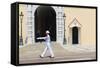 Palace Guard, Palais Princier, Monaco-Ville, Monaco, Europe-Amanda Hall-Framed Stretched Canvas