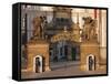 Palace Guards Outside First Courtyard, Prague Castle, Prague, Czech Republic, Europe-Neale Clarke-Framed Stretched Canvas