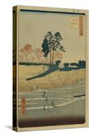 Palace Hill in Shinagawa (One Hundred Famous Views of Ed), 1856-1858-Utagawa Hiroshige-Stretched Canvas