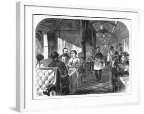 Palace Hotel Car, Union Pacific Railroad, C1870-AR Ward-Framed Giclee Print