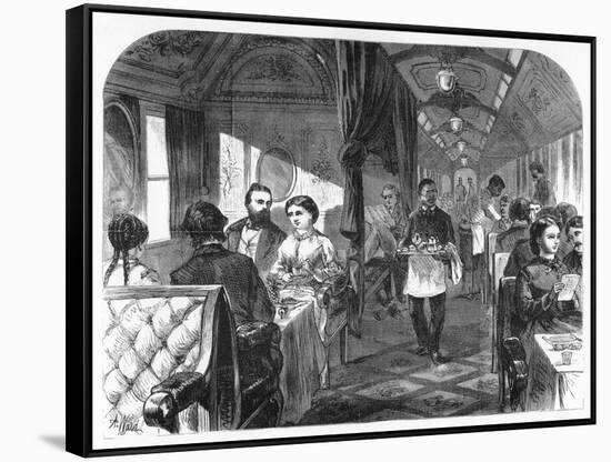 Palace Hotel Car, Union Pacific Railroad, C1870-AR Ward-Framed Stretched Canvas