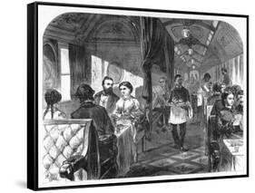 Palace Hotel Car, Union Pacific Railroad, C1870-AR Ward-Framed Stretched Canvas