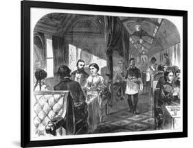 Palace Hotel Car, Union Pacific Railroad, C1870-AR Ward-Framed Giclee Print