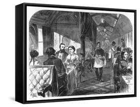 Palace Hotel Car, Union Pacific Railroad, C1870-AR Ward-Framed Stretched Canvas