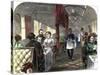 Palace Hotel Dining Car on the Union Pacific Railroad, 1869-null-Stretched Canvas