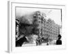 Palace Hotel on Fire after the Earthquake, San Francisco, California, c.1906-null-Framed Photo