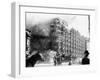 Palace Hotel on Fire after the Earthquake, San Francisco, California, c.1906-null-Framed Photo
