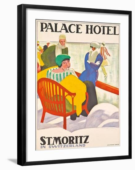 'Palace Hotel St. Moritz'. 1920-Emil Cardinaux-Framed Giclee Print