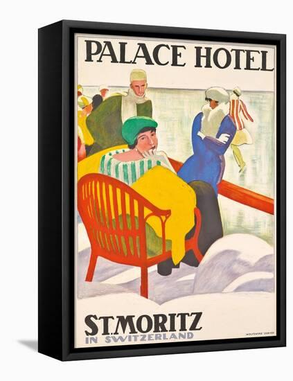 'Palace Hotel St. Moritz'. 1920-Emil Cardinaux-Framed Stretched Canvas