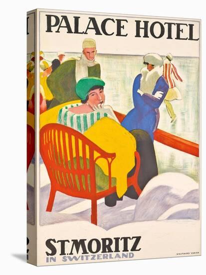 'Palace Hotel St. Moritz'. 1920-Emil Cardinaux-Stretched Canvas