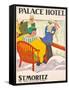 'Palace Hotel St. Moritz'. 1920-Emil Cardinaux-Framed Stretched Canvas