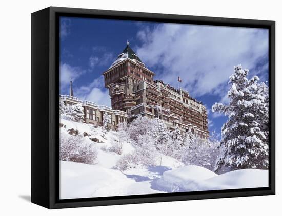 Palace Hotel, St. Moritz, Switzerland-John Ross-Framed Stretched Canvas