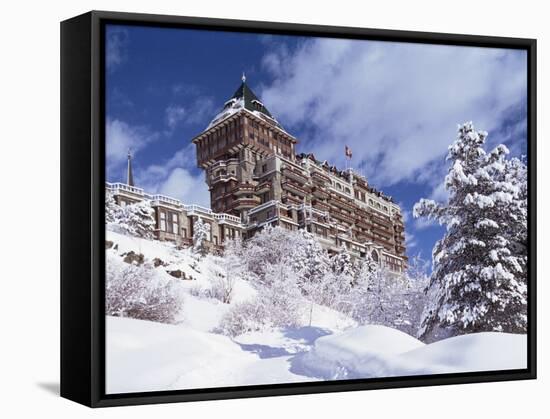 Palace Hotel, St. Moritz, Switzerland-John Ross-Framed Stretched Canvas