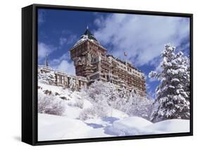 Palace Hotel, St. Moritz, Switzerland-John Ross-Framed Stretched Canvas