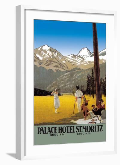 Palace Hotel St. Moritz-null-Framed Art Print