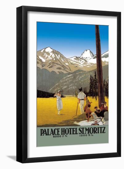 Palace Hotel St. Moritz-null-Framed Art Print