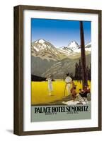 Palace Hotel St. Moritz-null-Framed Art Print