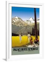 Palace Hotel St. Moritz-null-Framed Art Print