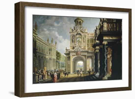 Palace in Large Garden, 1640-Dirk Van Delen-Framed Giclee Print