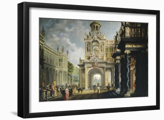 Palace in Large Garden, 1640-Dirk Van Delen-Framed Giclee Print