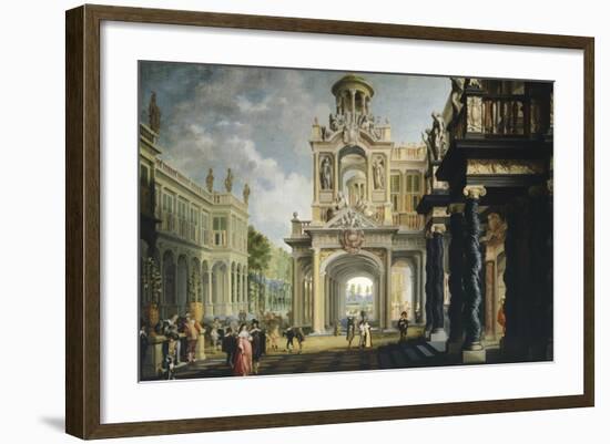 Palace in Large Garden, 1640-Dirk Van Delen-Framed Giclee Print