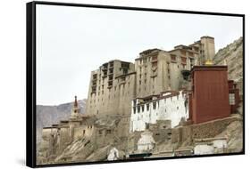 Palace in Leh with Lamo House Below. Ladakh, India, Asia-Thomas L-Framed Stretched Canvas