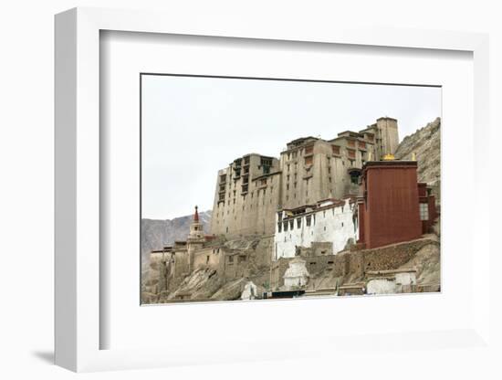 Palace in Leh with Lamo House Below. Ladakh, India, Asia-Thomas L-Framed Photographic Print