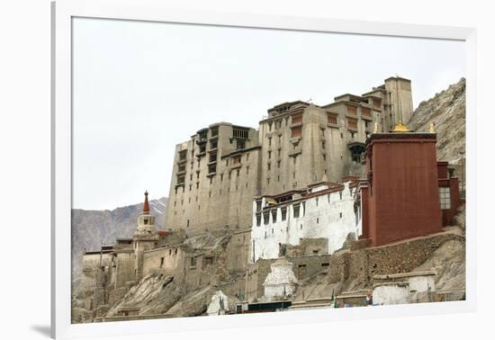 Palace in Leh with Lamo House Below. Ladakh, India, Asia-Thomas L-Framed Photographic Print