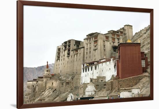 Palace in Leh with Lamo House Below. Ladakh, India, Asia-Thomas L-Framed Photographic Print